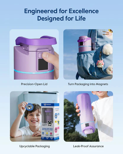 WaterH 16oz mor – WaterH Boost Akıllı Termos Kids 473 ml mor Renk