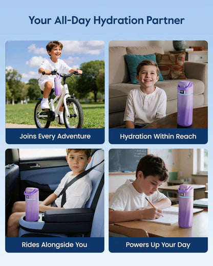 WaterH 16oz mor – WaterH Boost Akıllı Termos Kids 473 ml mor Renk
