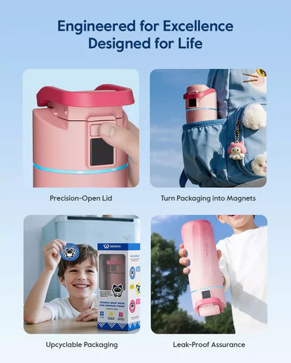 WaterH 16oz pembe – WaterH Boost Akıllı Termos Kids 473 ml pembe Renk