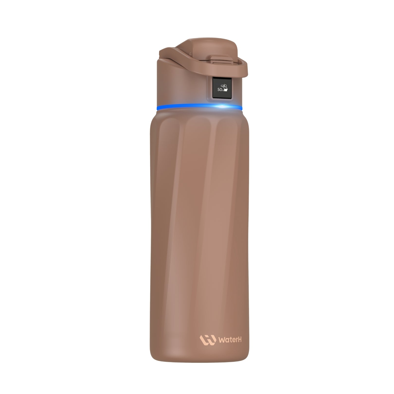 WaterH 24oz Kahverengi – WaterH Akıllı Termos 710 ml Kahverengi Renk