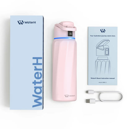 WaterH 24oz Pembe – WaterH Akıllı Termos 710 ml Pembe Renk Uygulama