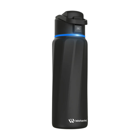 WaterH 24oz Siyah – WaterH Akıllı Termos 710 ml Siyah Renk