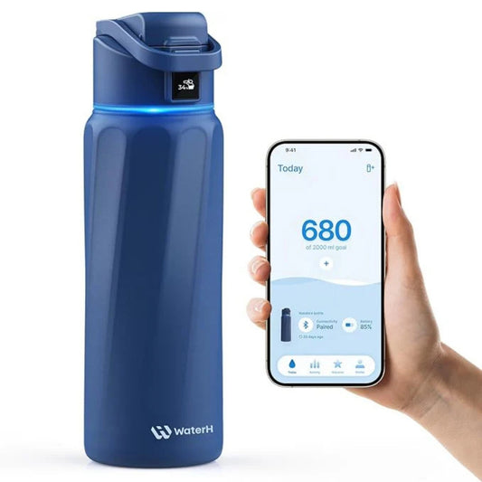 WaterH 32oz mavi – WaterH Akıllı Termos 946 ml Mavi Renk Uygulama
