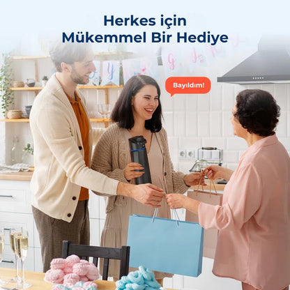 WaterH 32oz siyah - WaterH akıllı termos herkes için mükemmel bir hediye - WaterH Akıllı Termos 946 ml beyaz renk